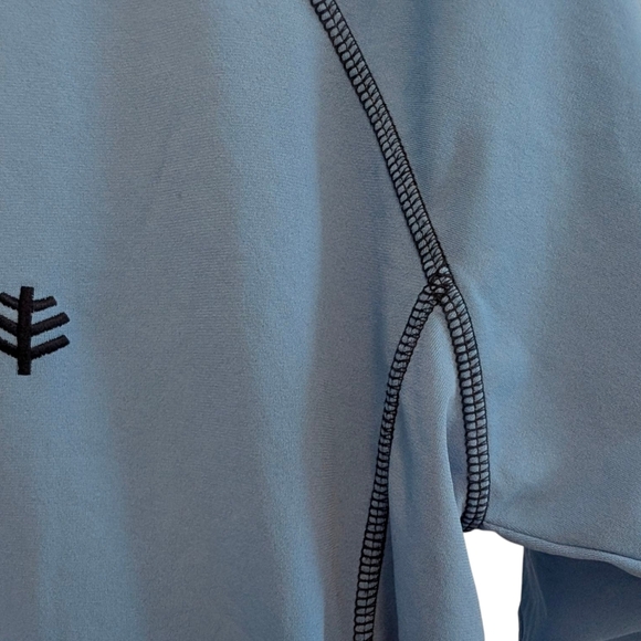 COOLIBAR Tulum Short Sleeve Surf Rash Guard Blue Shirt Large - Picture 4 of 11